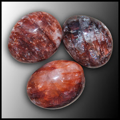 Hematoid Quartz Pebble, Red
