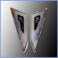 POL608pr Polyhedroid Agate Pair