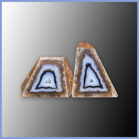 POL609pr Polyhedroid Agate Pair