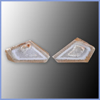 POL610pr Polyhedroid Agate Pair
