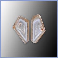 POL610pr Polyhedroid Agate Pair