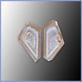 POL610pr Polyhedroid Agate Pair