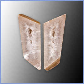 POL611pr Polyhedroid Agate Pair