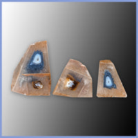 POL613set Polyhedroid Agate 3pc Set