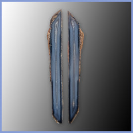 POL615pr Polyhedroid Agate Pair