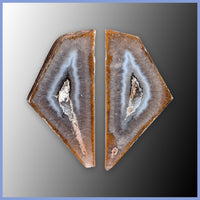 POL629pr Polyhedroid Agate Pair