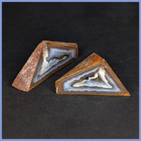 POL630pr Polyhedroid Agate Pair