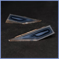 POL632pr Polyhedroid Agate Pair