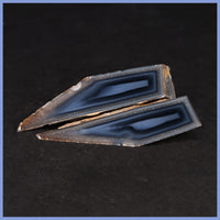 POL632pr Polyhedroid Agate Pair