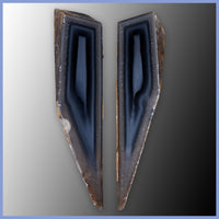 POL632pr Polyhedroid Agate Pair
