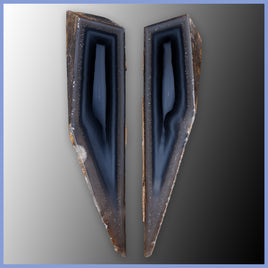 POL632pr Polyhedroid Agate Pair