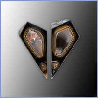 POL634pr Polyhedroid Agate Pair