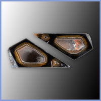 POL634pr Polyhedroid Agate Pair
