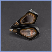 POL634pr Polyhedroid Agate Pair