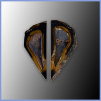 POL635pr Polyhedroid Agate Pair
