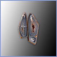 POL636pr Polyhedroid Agate Pair