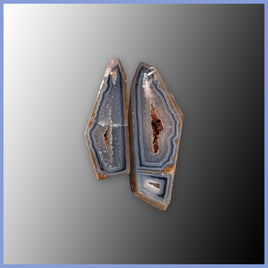 POL636pr Polyhedroid Agate Pair