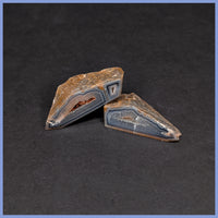 POL636pr Polyhedroid Agate Pair