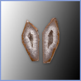 POL637pr Polyhedroid Agate Pair