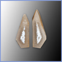 POL639pr Polyhedroid Agate Pair