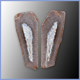 POL648pr Polyhedroid Agate Pair