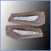 POL648pr Polyhedroid Agate Pair