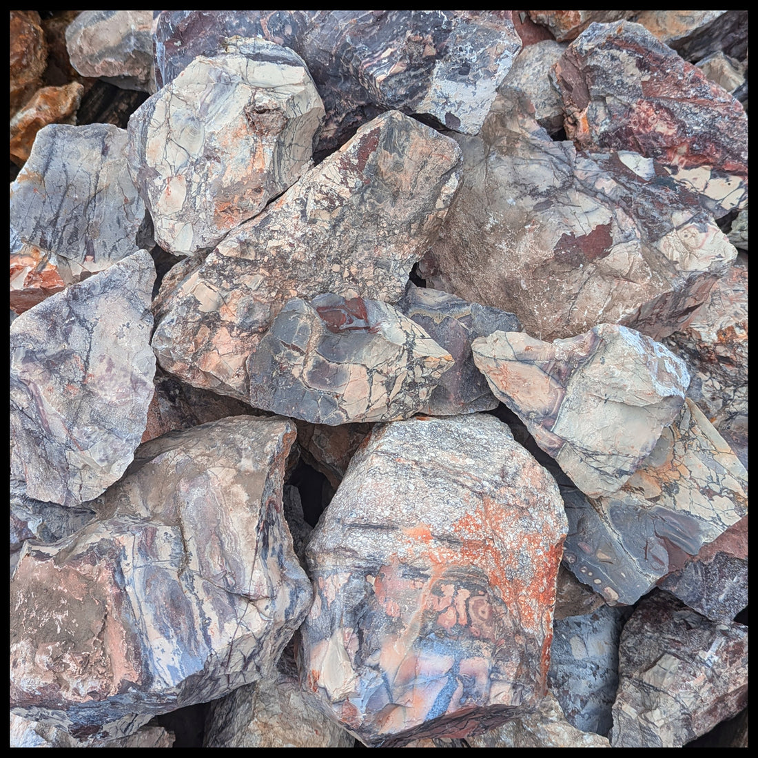 Normal Jasper Rocks Porcelain Jasper, Rough Rock, per lb| The Gem Shop, Inc.