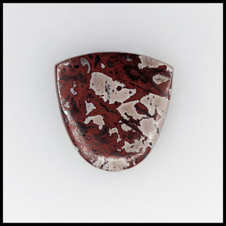 RGB115c Red and Green Blanket Jasper Cabochon