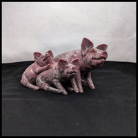 RHOP101 Rhodonite Pigs Carving