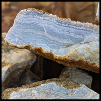 Blue Lace Agate, Rough Rock, per lb