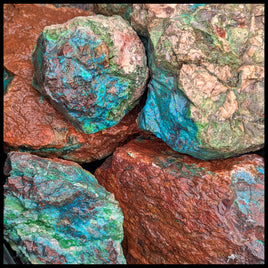 Chrysocolla, Rough Rock, per lb