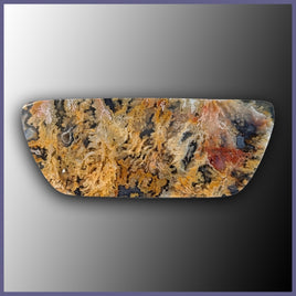 RRP717c Regency Rose Plume Agate Doublet Cabochon