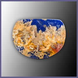 RRP747c Regency Rose Agate and Lapis Cabochon