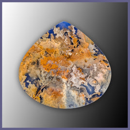 RRP749c Regency Rose Agate and Lapis Cabochon