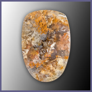 RRP750c Regency Rose Plume Agate Cabochon