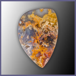RRP761c Regency Rose Plume Agate Cabochon