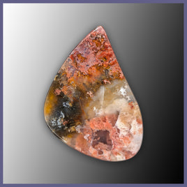 RRP767c Regency Rose Plume Agate Cabochon
