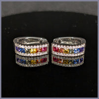 RSJ322 Sapphire & Diamond Earrings