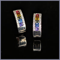 RSJ322 Sapphire & Diamond Earrings