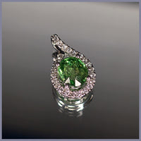 RSJ331 Tsavorite & Diamond Pendant
