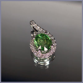 RSJ331 Tsavorite & Diamond Pendant