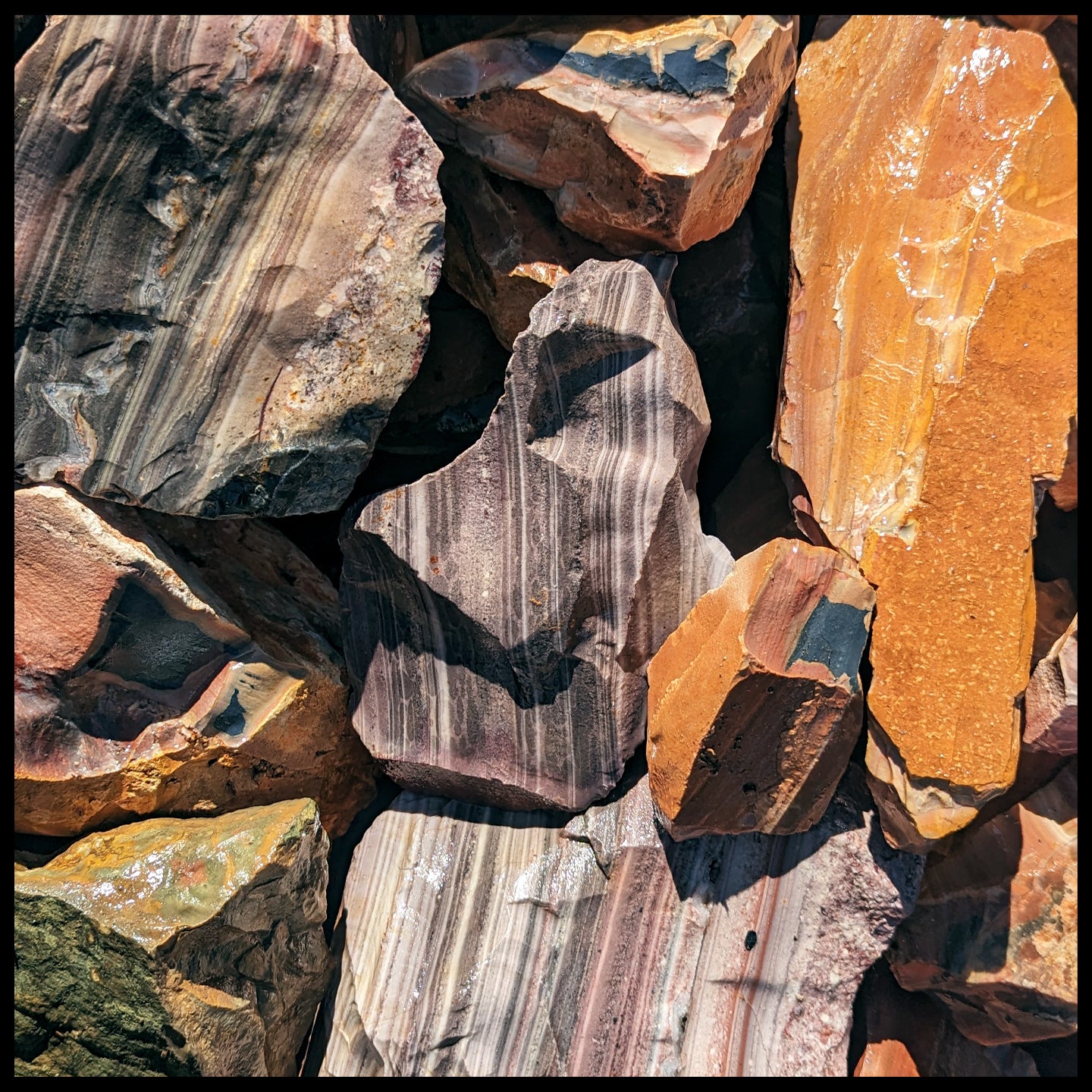 Yellow Feather Jasper Tumbling Rough