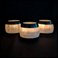 Selenite & Limestone Candle Holder