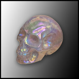 Angel Aura Rose Quartz Skull