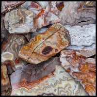 Laguna Lace Agate Slabs - 1 lb lot