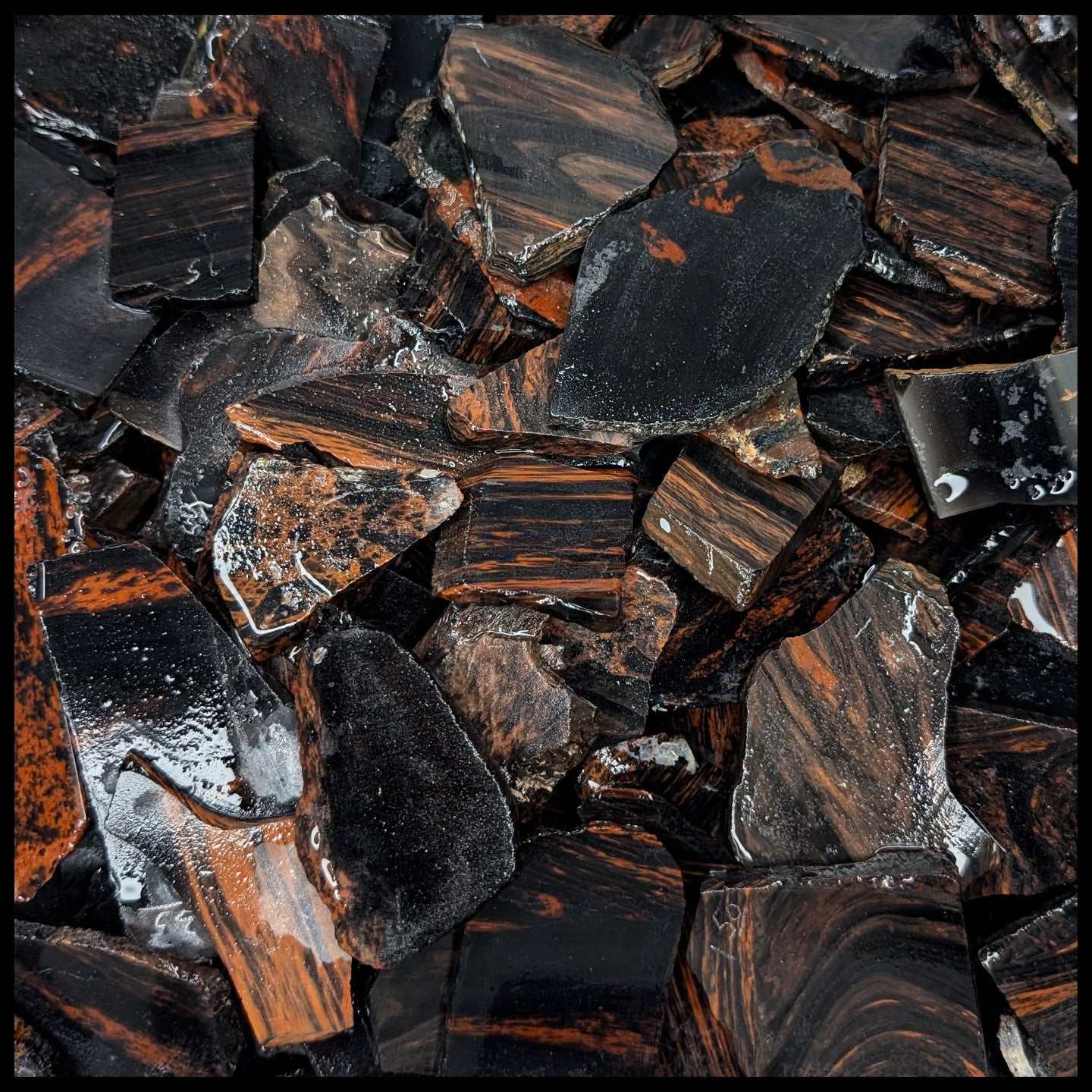 Obsidian Slabs - 1 lb lot| The Gem Shop, Inc.