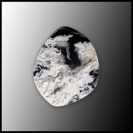 SWP104c White Plume Agate Cabochon