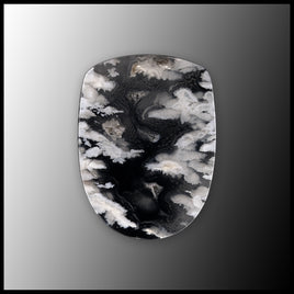 SWP110c White Plume Agate Cabochon