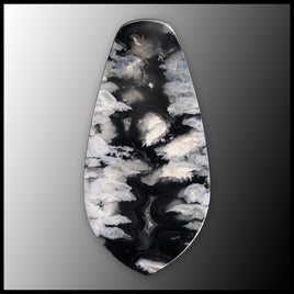 SWP111c White Plume Agate Cabochon