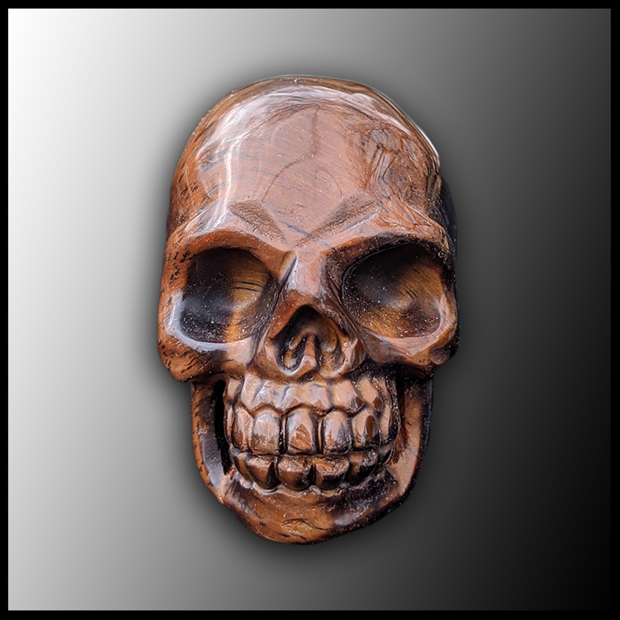 Tigereye cheapest solid skull head